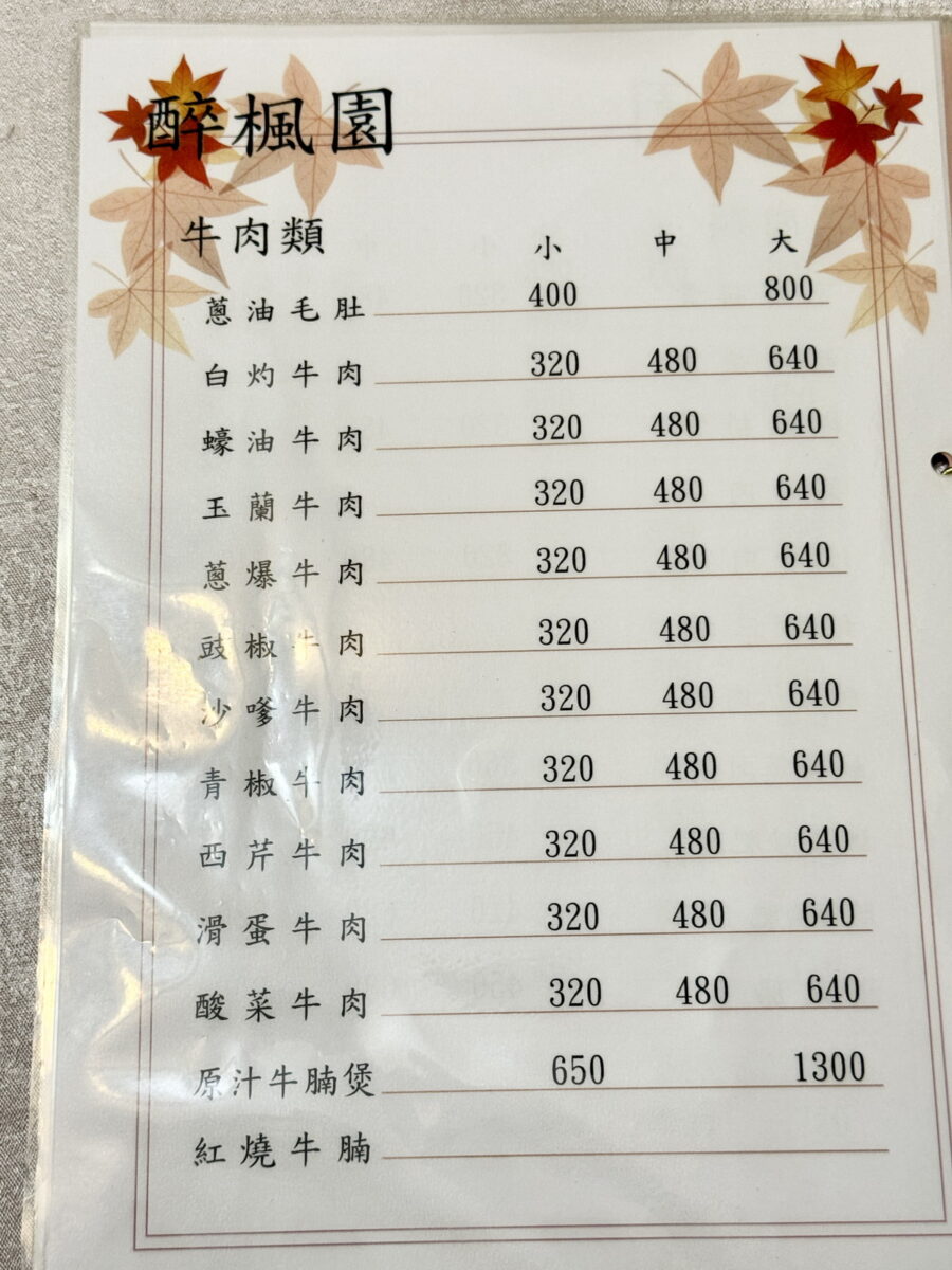【台北小巨蛋站美食】醉楓園小館 2025：米其林必比登推介，楓林小館的後繼者，經濟實惠廣東菜老館子 7018