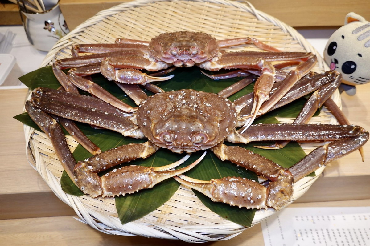 【台北小巨蛋站美食】海峽會辰壽司會席：松葉蟹鱈場蟹活蟹會席料理，品味高雅的舌尖之旅，台北高檔壽司店 5572 @貓大爺