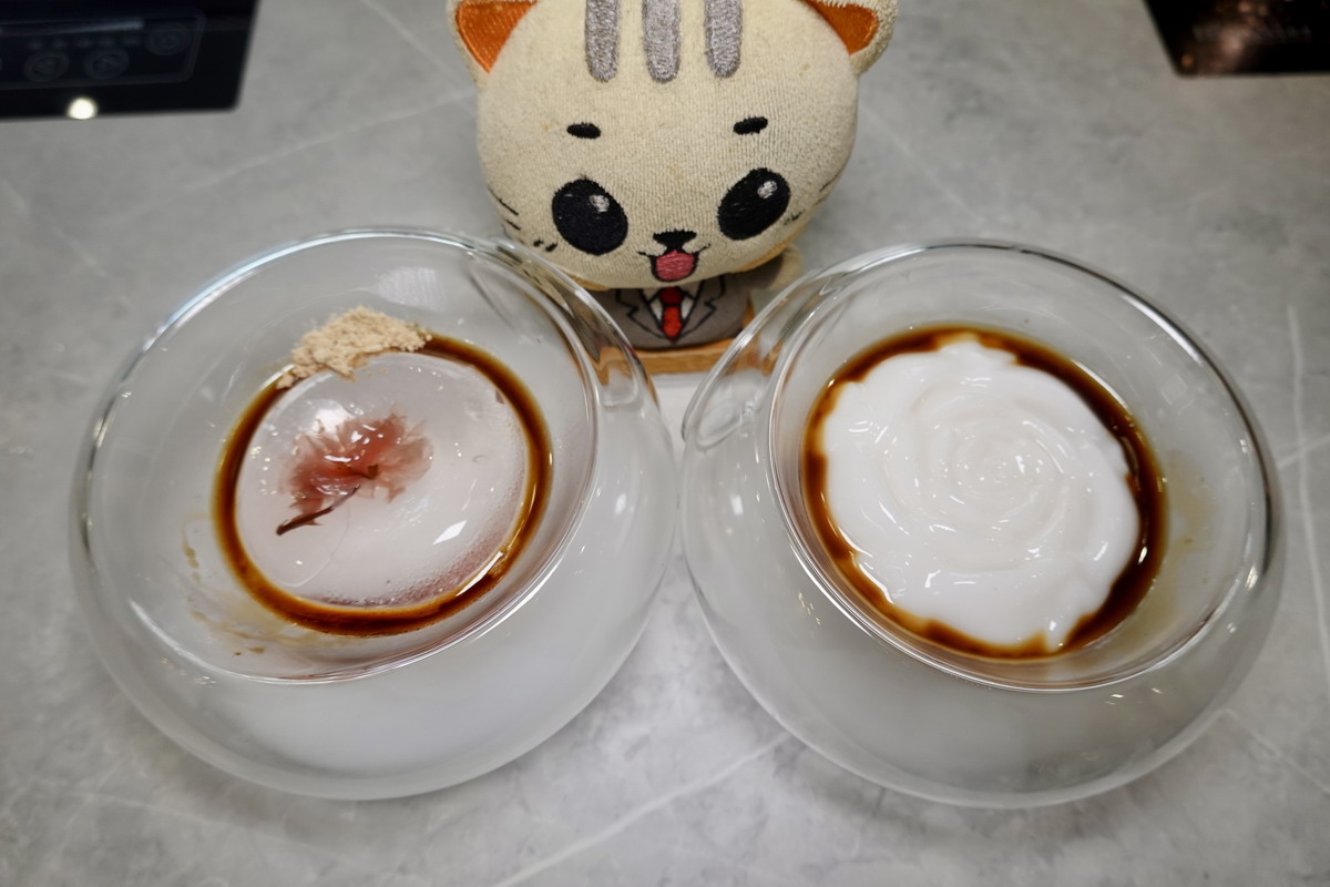 甜點水信玄餅和白玉杏仁