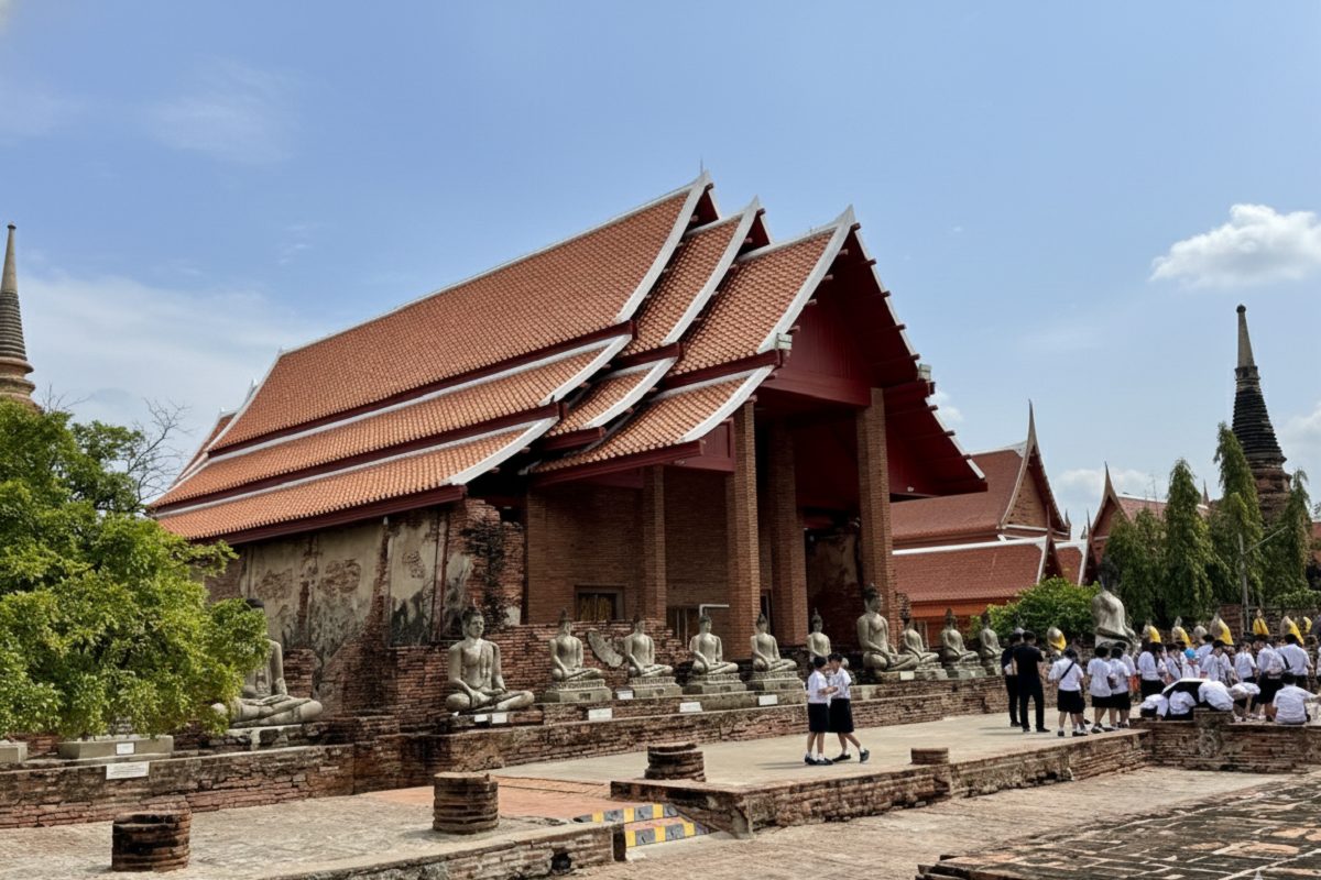 【泰國大城府旅遊】崖差蒙空寺（大勝利吉祥寺）Wat Yai Chai Mongkhon：Ayuthaya 阿瑜陀耶大城遺跡，有雄偉的大佛塔與臥佛 7202