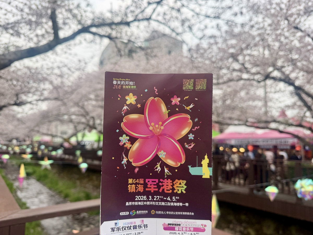 【韓國釜山旅遊】鎮海余佐川櫻花步道 2026：鎮海賞櫻第一景點，全長1.5公里櫻花隧道美不勝收，滿滿櫻花看到飽 7355