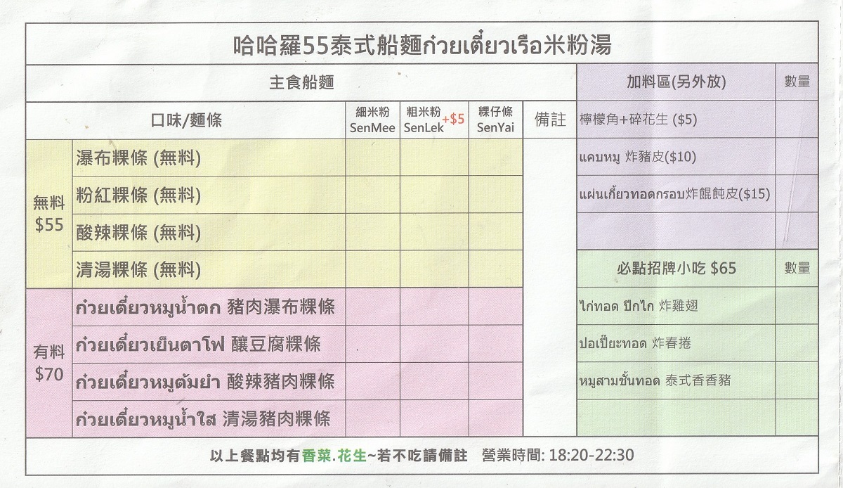 【台北劍潭站美食】哈哈囉55泰式船麵米粉湯 2026：一秒到泰國！年輕人大排長龍，充滿泰式風情的小吃店，液態豬血吃起來 7389